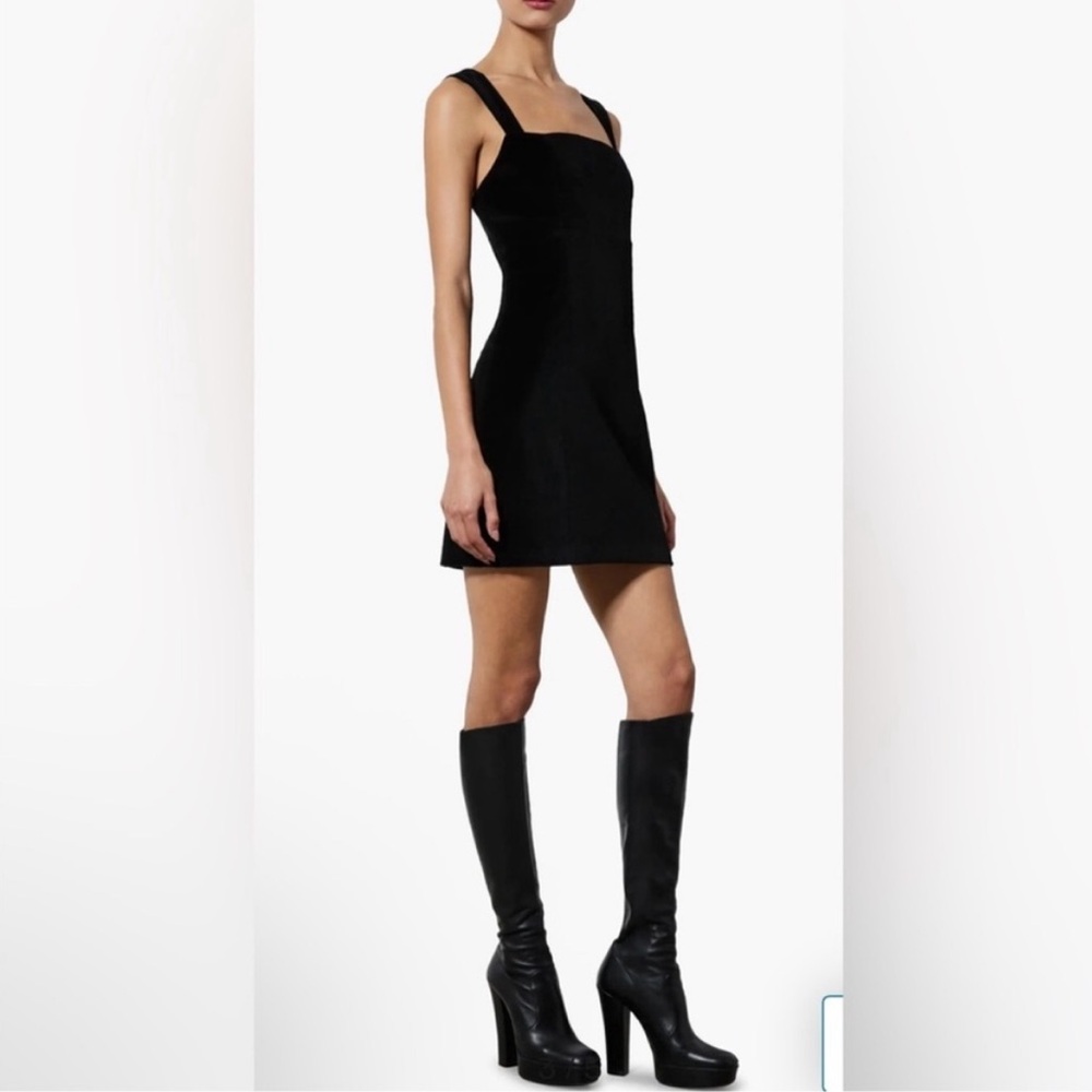 ALICE + OLIVIA Keria Velvet Fitted Black Minidress Women's - Sz 6 NWT MSRP $395